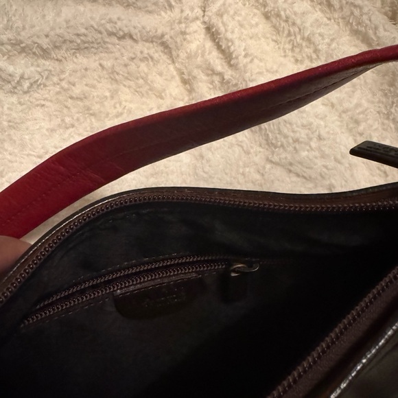 Vintage Bally Brown and Red Leather Shoulder Bag - Picture 7 of 12